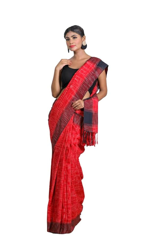 Couple Set Women and Men Handloom Pure Cotton Matching Combo Couple Dress Saree and Kurta.