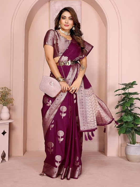 Men’s Plain Kurta & Women’s Matching Saree Set Couple Combo