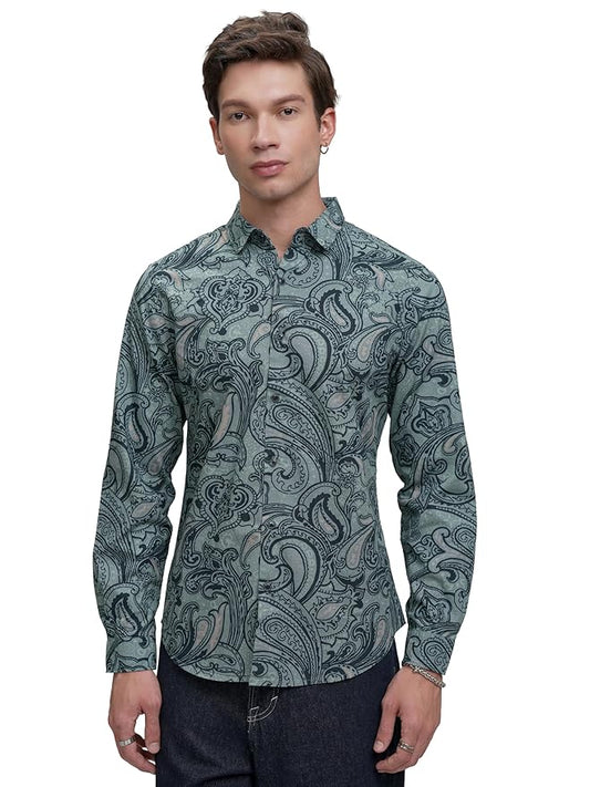Men's’s Ethnic Print Shirt | Full Sleeves | Traditional Motifs with a Contemporary Edge