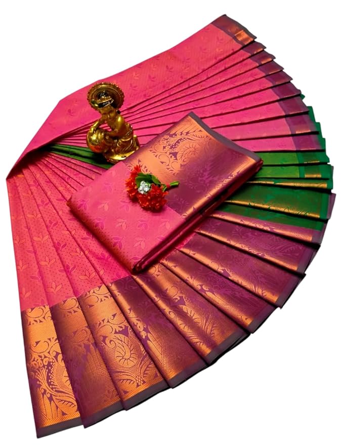 Elegant Poontamizh Saree with Rich Golden Zari Border