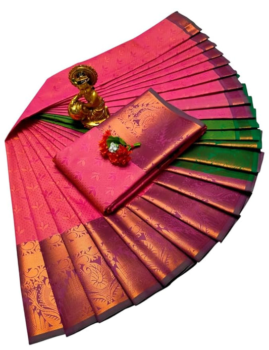 Elegant Poontamizh Saree with Rich Golden Zari Border