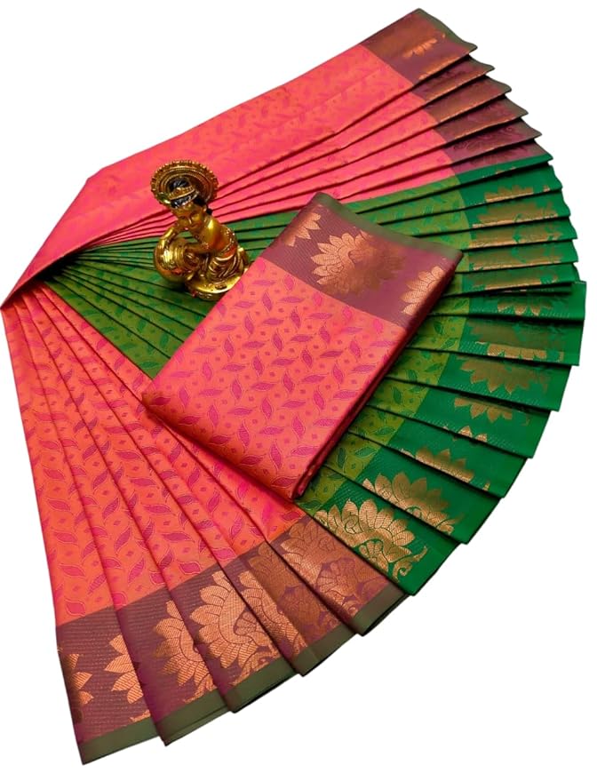 Elegant Poontamizh Saree with Rich Golden Zari Border